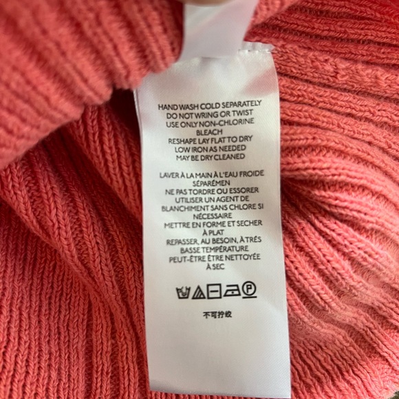 Anthropologie Coral V Neck Ribbed Knit Tank Top Size Large - Picture 9 of 10
